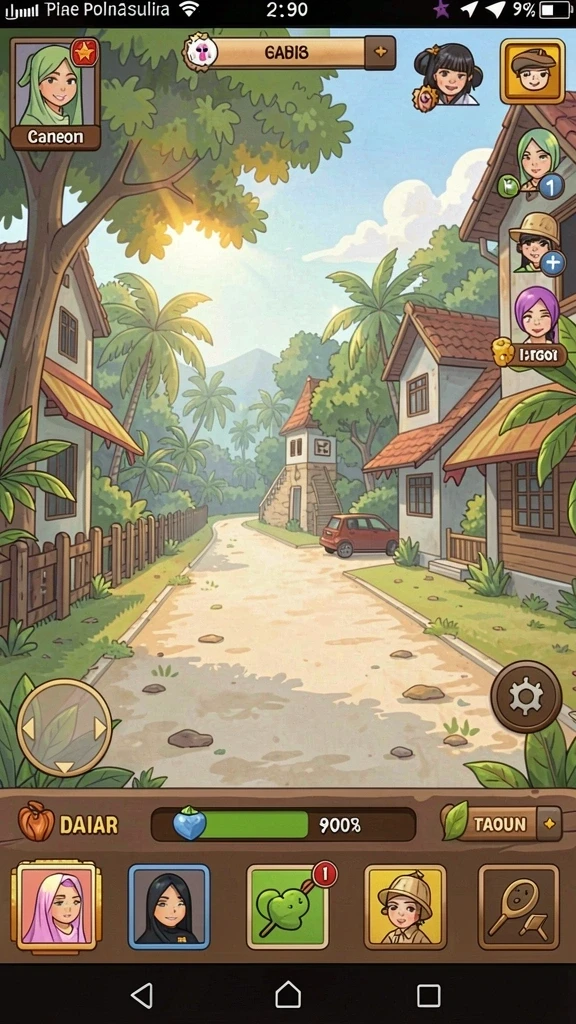 Tangkapan layar menunjukkan karakter utama dalam aksi.