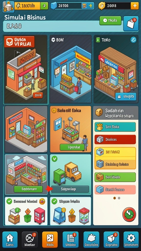 Screenshot memperlihatkan variasi tema yang tersedia dalam permainan.