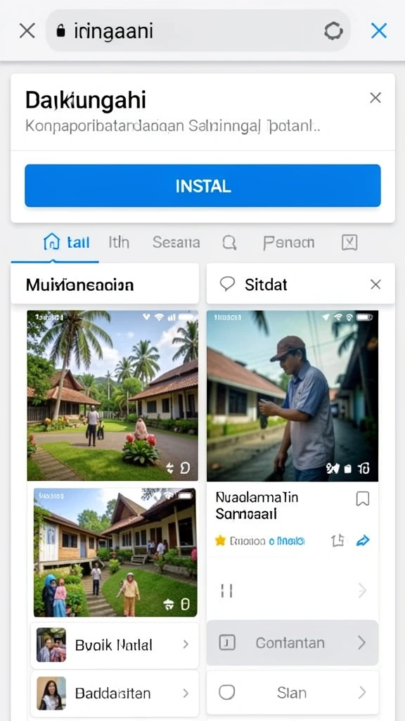 Tampilan awal yang menarik dan mudah dinavigasi.