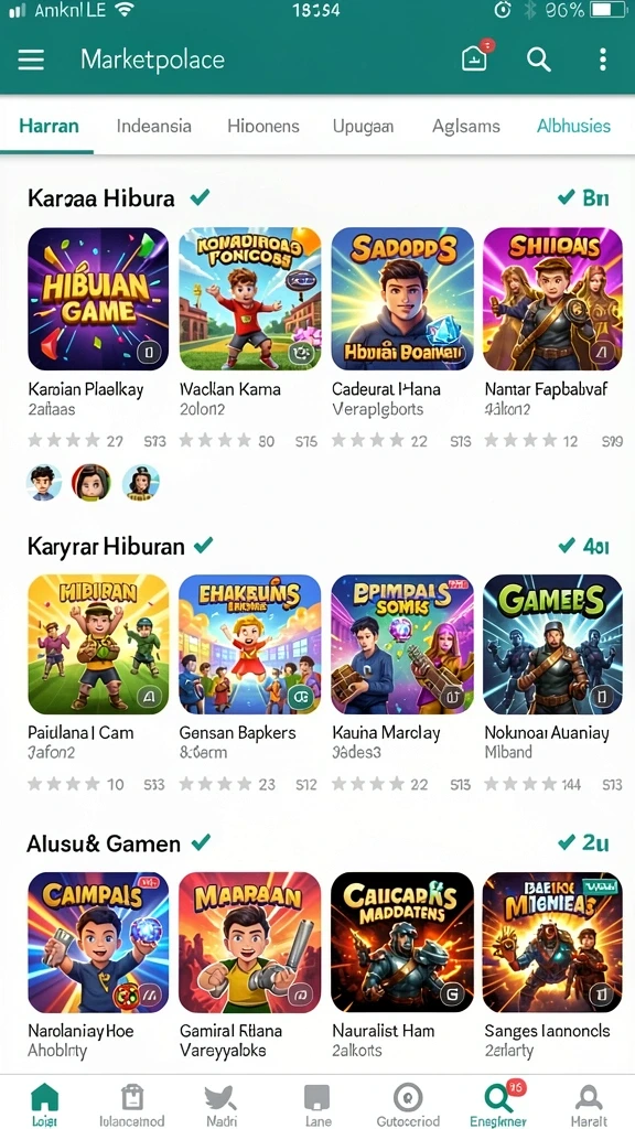 Karakter dengan desain yang menarik.