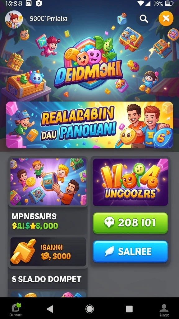 Screenshot memperlihatkan variasi permainan yang ditawarkan.