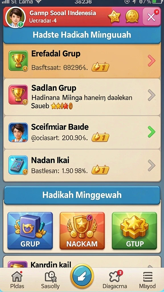 Karakter unik dengan kemampuan menarik.