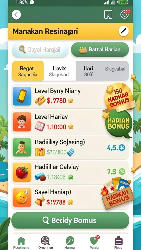 Tampilan awal yang menarik dan mudah dipahami.