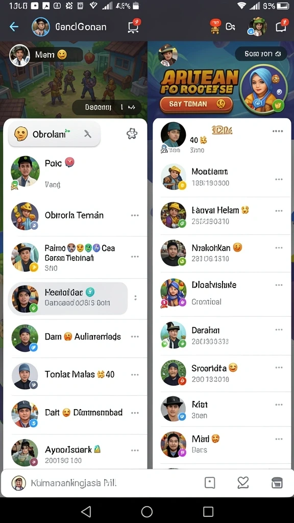 Lingkungan permainan yang indah dan kaya detail.